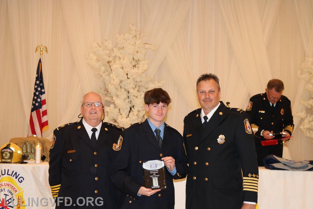 Rookie Firefighter of the Year - Noah Tardiff (center)